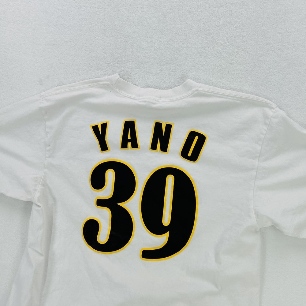 Hanshin Tigers Shirt Mens Medium White Japan NPB Baseball Yano 39 Player Tee - Picture 16 of 16